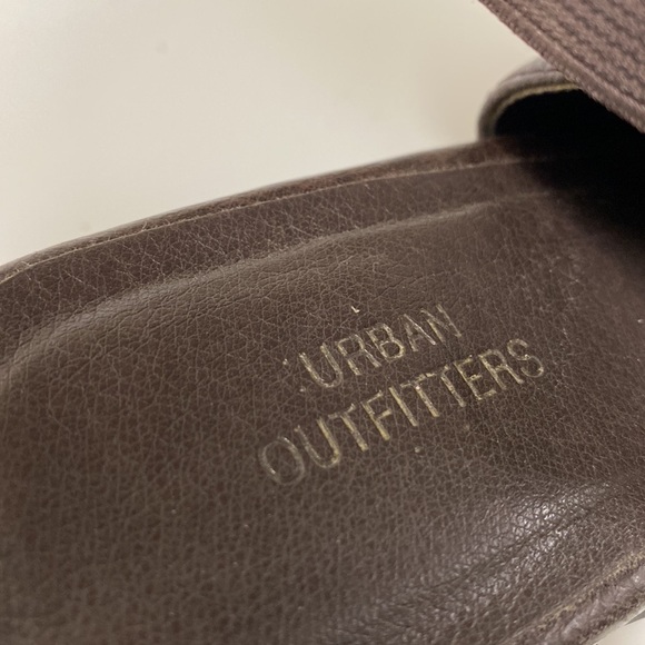 Urban outfitters heels chunky sling back leather brown size 9 - Picture 7 of 8